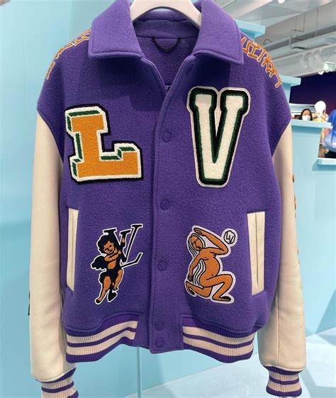 louis vuitton varsity jacket red|louis vuitton letterman jacket.